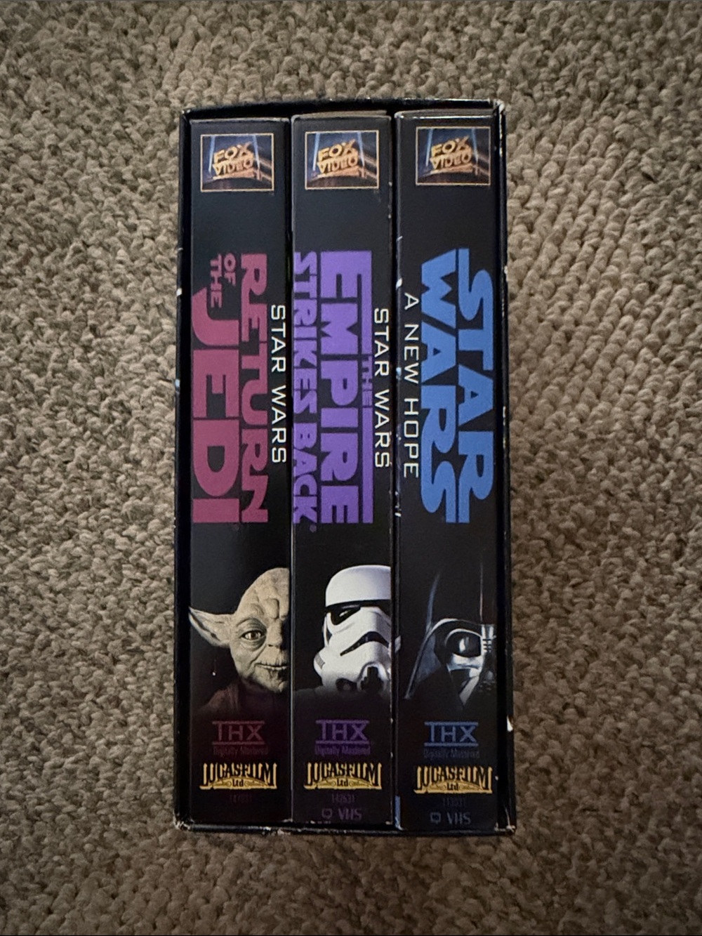 Star Wars Trilogy VHS Box Set – Black with Blue & Purple & Pink Accents